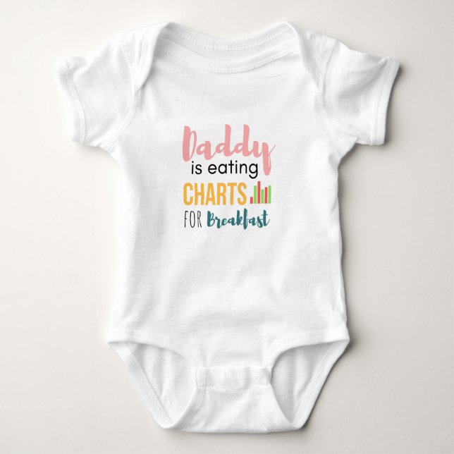 Mommy is Eating Charts for breakfast Baby Bodysuit (Front)