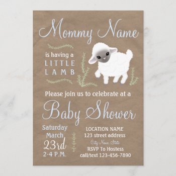 Mommy Is Having A Little Lamb! Baby Shower Invite by SweetPeaCards at Zazzle