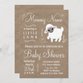 Mommy is having a little lamb! Baby shower invite (Front/Back)