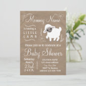 Mommy is having a little lamb! Baby shower invite (Standing Front)