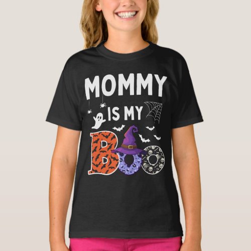 Mommy Is My Boo Toddler Baby Cute Spooky Ghost T_Shirt