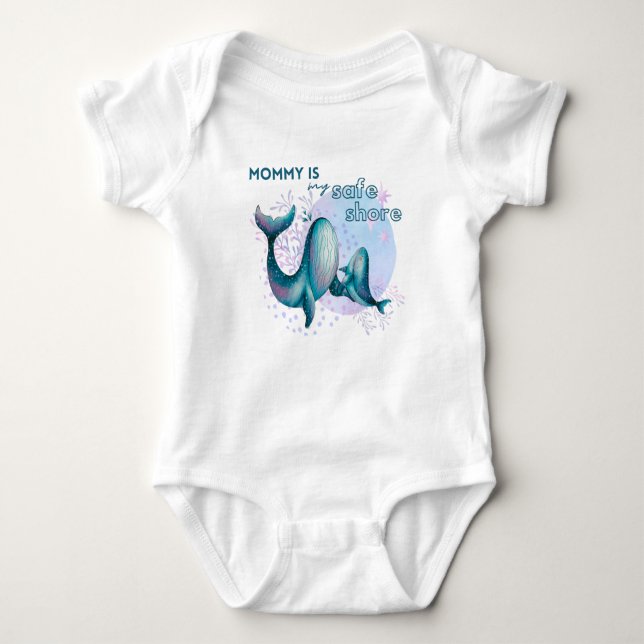 Mommy is my safe shore - baby bodysuit (Front)
