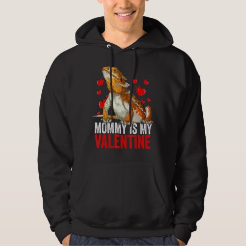 Mommy Is My Valentine Bearded Dragon Rescue Reptil Hoodie