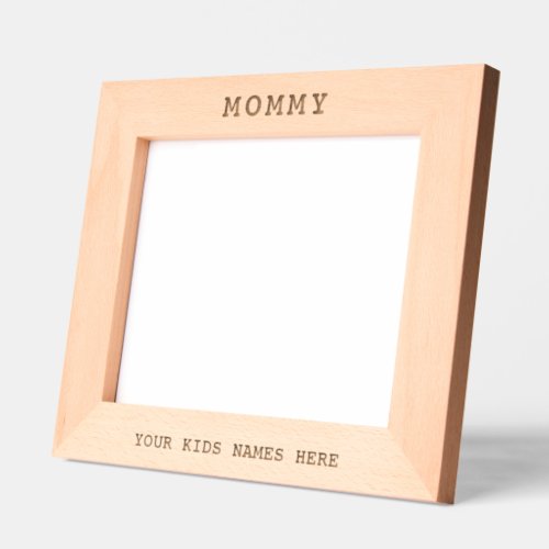 Mommy Kids Names Mom Gift Family Picture Photo Engraved Frames