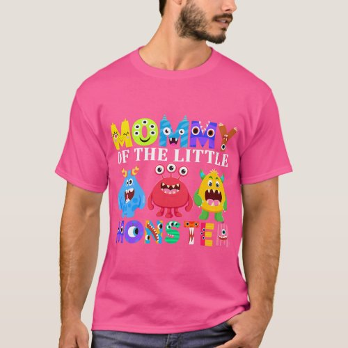 Mommy Little Monster Kids 1st Birthday Party Famil T_Shirt