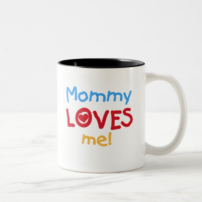 Mommy Loves Me Two-Tone Coffee Mug (Right)