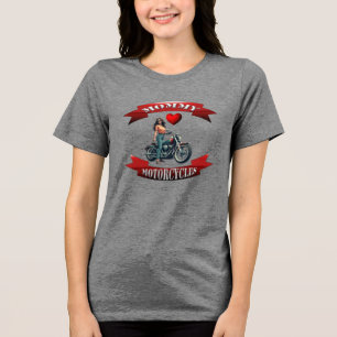 Mommy Loves Motorcycles Tri-Blend Shirt