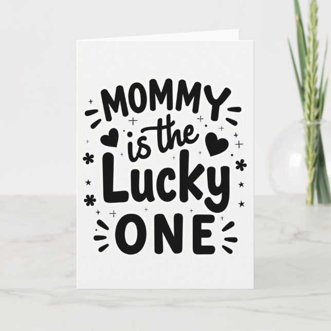 Mommy Lucky Hearts Pattern Card (Front)