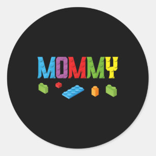 Mommy Master Builder Building Bricks Blocks Family Classic Round Sticker