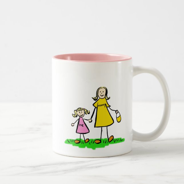 Mommy & Me Blond Little Girl Mug (Right)
