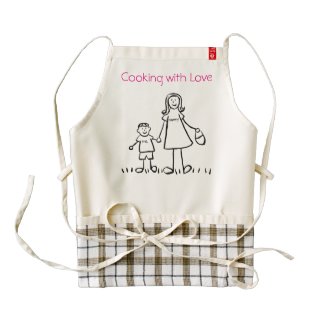 Mommy & Me Custom Mother and Son Family Art Aprons