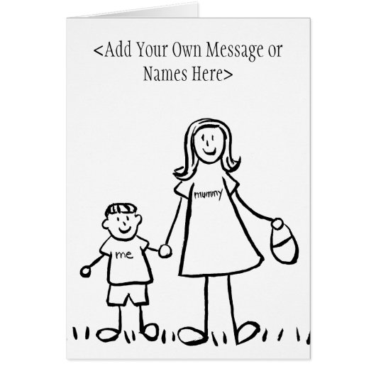 Mommy & Me - Customize Greeting or Note Cards (Front)