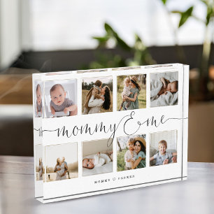 Mommy & Me Elegant Script   Photo Grid Collage