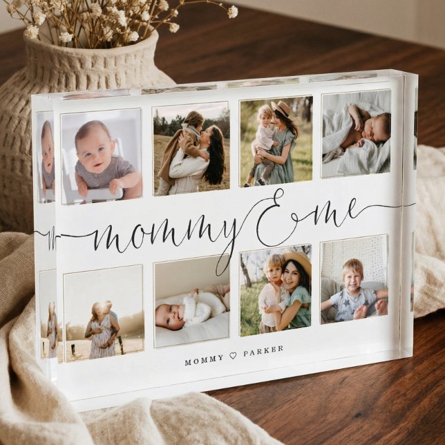 Mommy & Me Elegant Script | Photo Grid Collage Block (Mommy & Me Elegant Script | Photo Grid Collage Block)