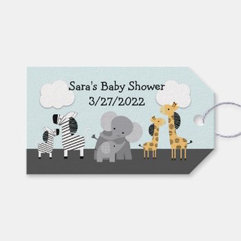 Mommy & Me Jungle Safari Animals Baby Shower Gift  Gift Tags by Personalizedbydiane at Zazzle