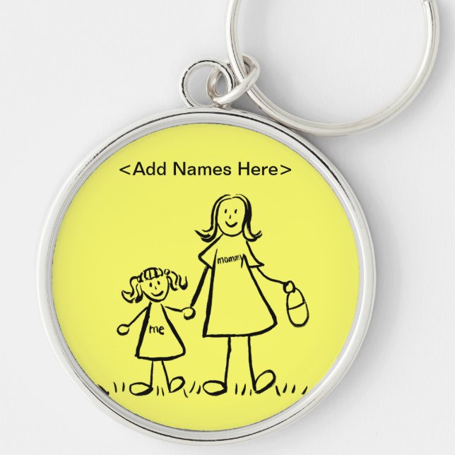 Mommy & Me Keychain (Customize Names Option) (Front)