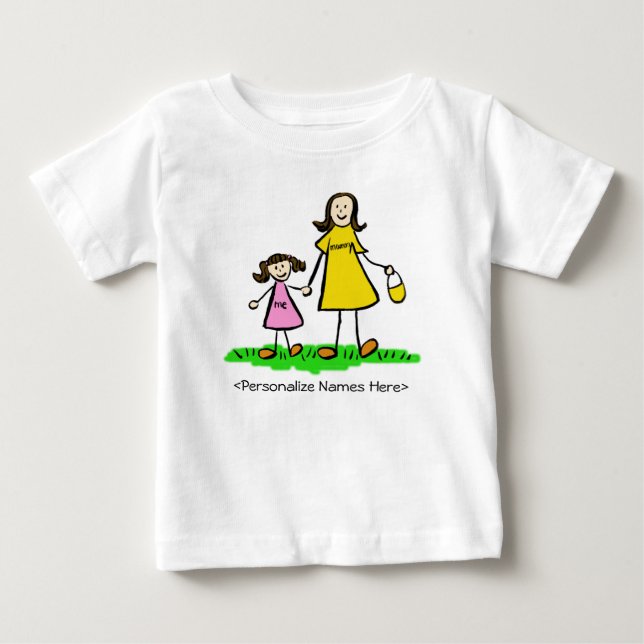 Mommy & Me - Mother and Daughter Brunette Shirt (Front)