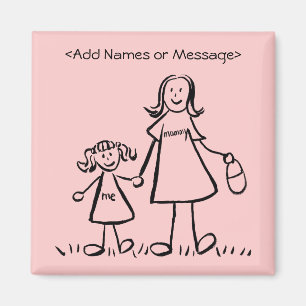 Mommy & Me - Mother and Daughter Custom Magnets