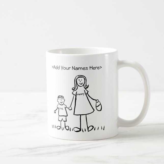 Mommy & Me - Mother & Little Boy Custom Mugs (Right)