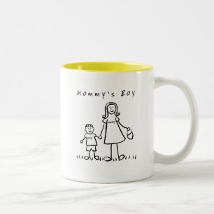Mommy & Me Mug(Drawing with Title) Two-Tone Coffee Mug
