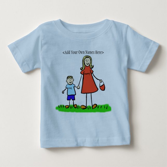 Mommy & Me T-Shirt (Blond -Add Customized Names)) (Front)