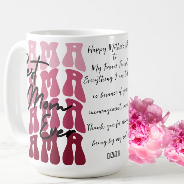Mommy Modern Mom Custom Message Mother's Day Gift Coffee Mug (Creator Uploaded)