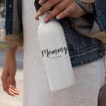 Mommy | Modern Mom Kids Names Mother's Day Stainless Steel Water Bottle<br><div class="desc">Simply,  stylish "Mommy" custom design in modern minimalist typography which can easily be personalized with kids names or your own special message. The perfect unique gift for a new mom,  mother's day,  mom's birthday or just because!</div>