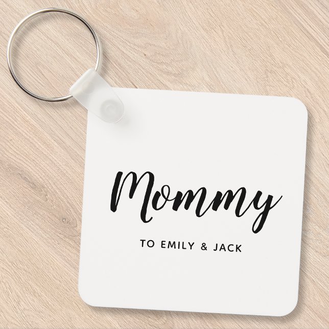 Mommy | Modern Mom Kids Names Mother's Keychain (Creator Uploaded)