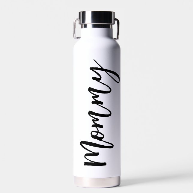 Mommy Modern Script Water Bottle (Front)