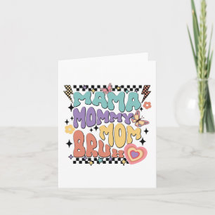 Mommy Mom Bruh Retro Groovy Mothers Day Vintage Mo Card