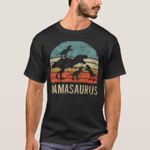Mommy Mom Mama Dinosaur Funny 3 Three Kids Mamasau T-Shirt