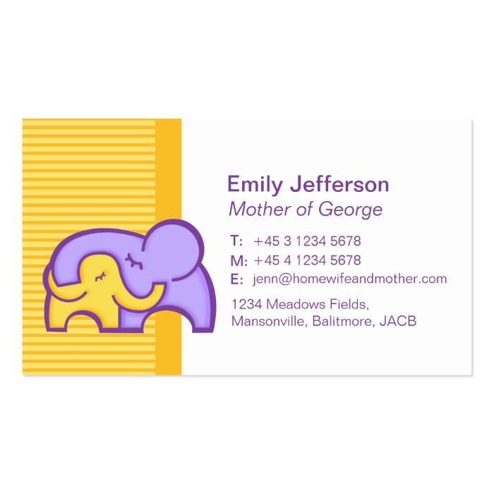 Mommy / mummy  calling information cards business card templates