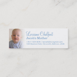 Mommy / mummy calling slim information cards