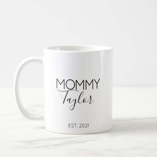 Mommy Name Pregnancy Announcement Gift Coffee Mug