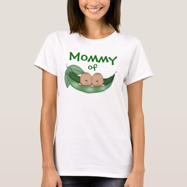 Mommy of Darker Skinned Twin Boys T-Shirt (Front)