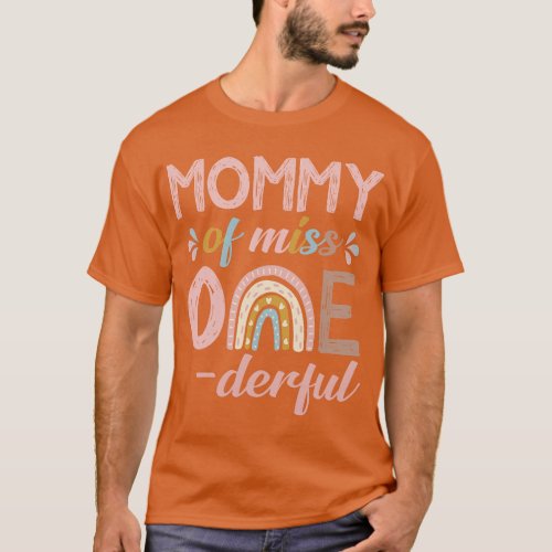 Mommy of Little Miss Onederful 1st Birthday Boho R T_Shirt