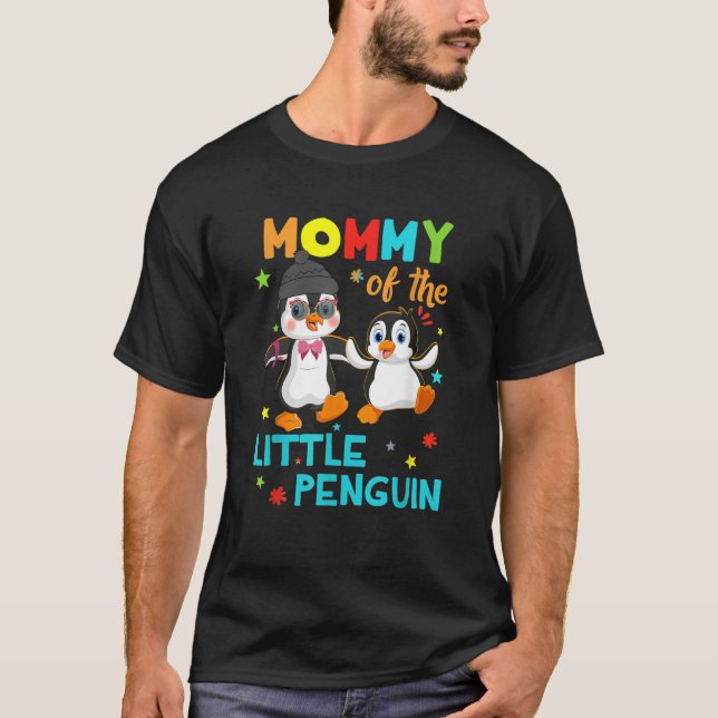 Mommy Of Little Penguin Birthday Family Shirts Mat (Front)