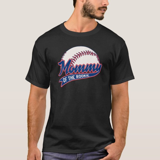 Mommy of Rookie Birthday Baseball Theme Party Matc T-Shirt (Front)
