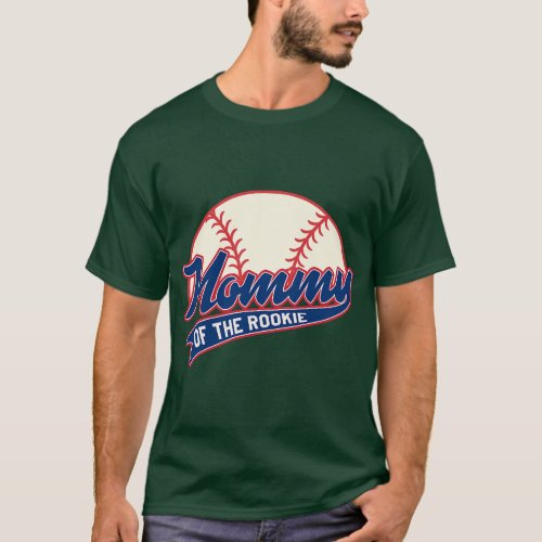 Mommy of Rookie Birthday Matching Baseball Theme P T_Shirt