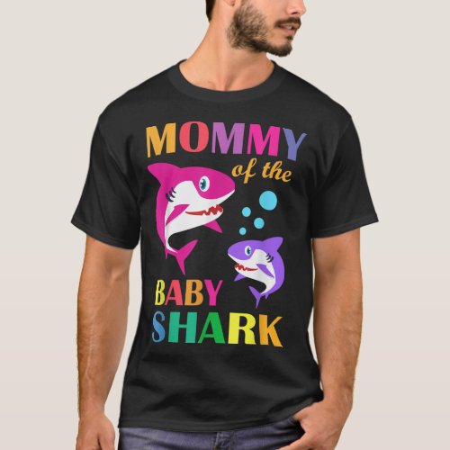 Mommy Of The Baby Birthday Shark Mommy Shark Mothe T_Shirt