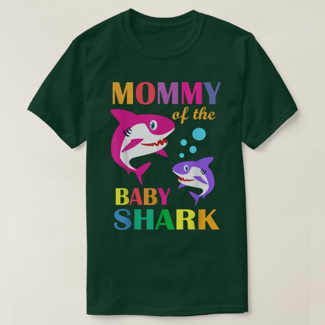 Mommy Of The Baby Birthday Shark Mommy Shark Mothe T-Shirt (Design Front)