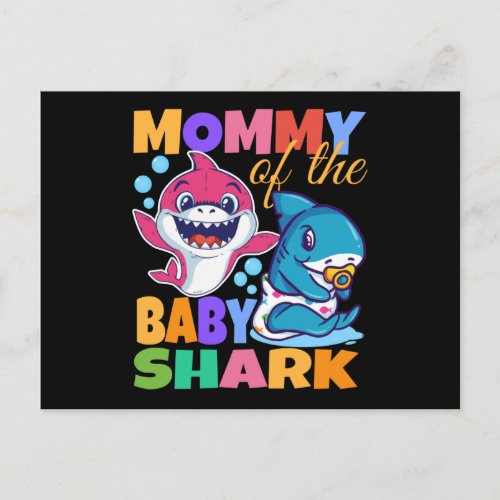 Mommy  Of The Baby Shark Postcard