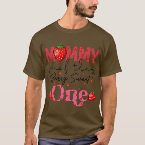 Mommy Of The Berry Sweet One Birthday Strawberry G T_Shirt