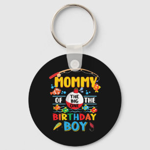 Mommy Of The Big One Fishing 1st Birthday Ofishall Keychain