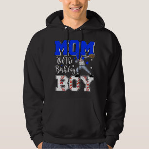 Mommy Of The Birthday Boy Baseball Softball Mother Hoodie