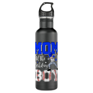 Mommy Of The Birthday Boy Baseball Softball Mother Stainless Steel Water Bottle
