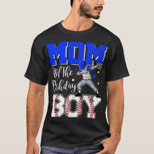 Mommy Of The Birthday Boy Baseball Softball Mother T-Shirt