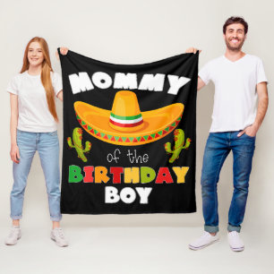 Mommy Of The Birthday Boy Cinco de Mayo Fleece Blanket