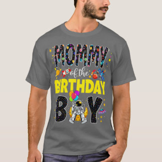 Mommy of the Birthday Boy Mom 2nd Outer Space Outf T-Shirt