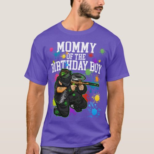 Mommy of the Birthday Boy Paintball Sport Matching T_Shirt